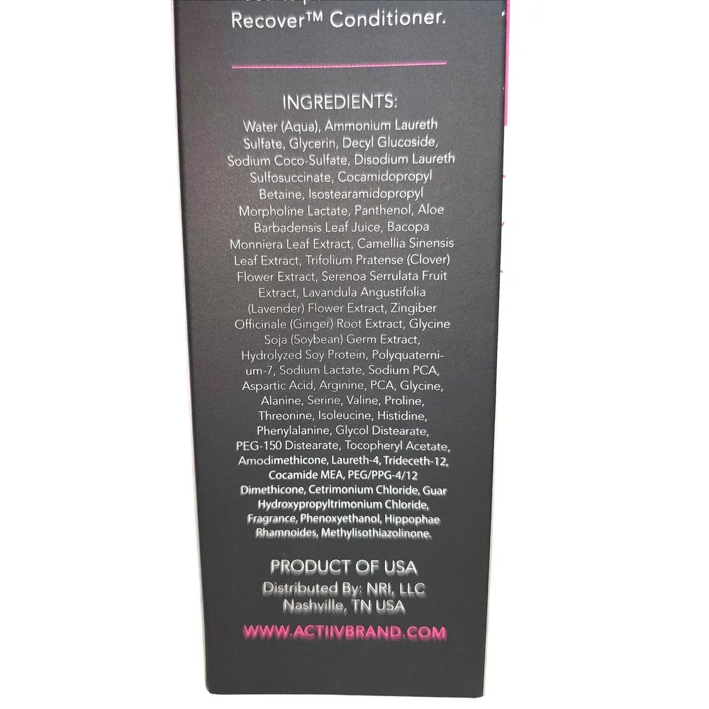 Actiiv Recover Thickening Cleansing Treatment for Women 6oz Hair Science New Box